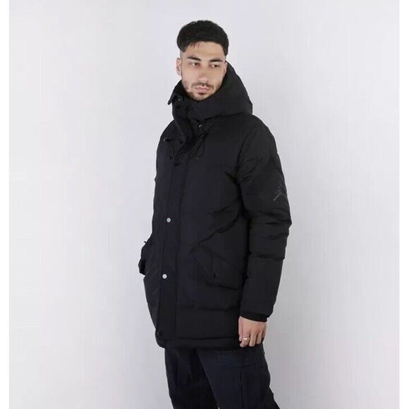 Nike Air Jordan Wings Down Parka Winter Jacket Coat Black BQ4170-010 Mens L - Picture 5 of 16